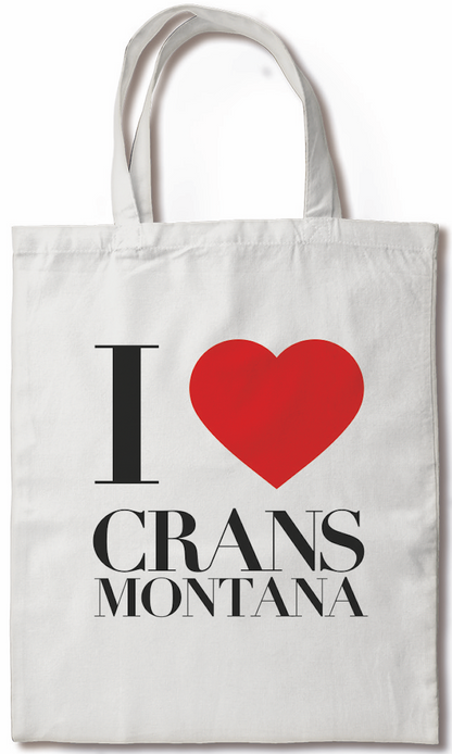 Totebag i love Crans-Montana